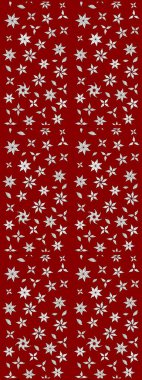 Küçük kırmızı çiçeklerle oldukça eski bir besin torbası deseni. Tekstil, kumaş, kapaklar, duvar kağıtları, baskı, paket, koleksiyon defteri, örgü, dekupaj için çiçek arkaplanı..