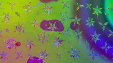 Parlak elementlerin. El çizimi Raster çizimi. Çizim çiçek deseni duvar kağıdı, web sitesi arkaplanı, paket kağıdı, davetiye, broşür, pankart veya web sitesi için kullanılabilir.