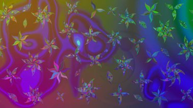 Düz Çiçek Elementleri Tasarımı. Mor renkli çiçekler. Çiçekli çiçek deseni, suluboya. Renkli Bahar Teması eskiz kalıbı. Raster illüstrasyonu.