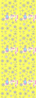 Raster illüstrasyonu. Egzotik çiçekler, botanik parlak klasik sarı renkler. Klasik tropikal doğal elementlerin suluboya seti.