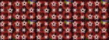 Kahverengi, kırmızı ve nötr renklerde kar taneleri. Noel stili. Raster illüstrasyonu.