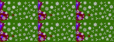 Parlak renkli çiçekli ve yeşil yapraklı harika bir çiçek deseni. Moda baskıları için zarif bir şablon. Modern çiçek arkaplanı. Halk stili.