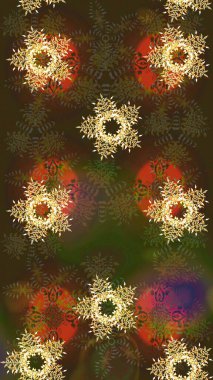 Hediye ambalaj kağıdı, tebrik kartları, posterler ve pankart tasarımı. Kahverengi renkli çiçekler. Raster düz çiçek çizim deseni.