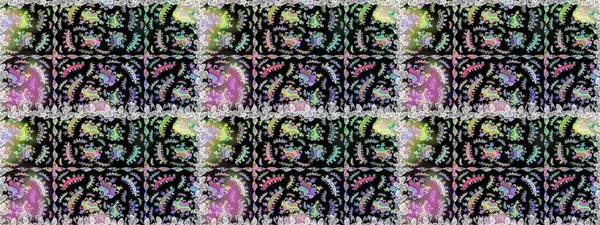 Raster illüstrasyonu. Organik motif arka planı. Kusursuz desen. Ultraviyole kumaş deseni.