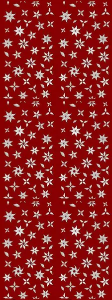 Küçük kırmızı çiçeklerle oldukça eski bir besin torbası deseni. Tekstil, kumaş, kapaklar, duvar kağıtları, baskı, paket, koleksiyon defteri, örgü, dekupaj için çiçek arkaplanı..