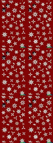 El çizimi. Suluboya çizimi. Çiçekli eskiz deseni. Kırmızı renkte çiçekler.