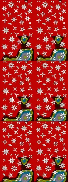 Kırmızı renkte çiçekler. Hediye ambalaj kağıdı, tebrik kartları, posterler ve pankart tasarımı. Raster düz çiçek çizim deseni.