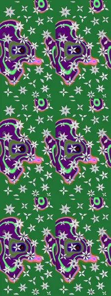 Çiçek deseni. Renkli Bahar Teması eskiz kalıbı. Düz Çiçek Elementleri Tasarımı. Raster çizimi. Güzel kumaş deseni..