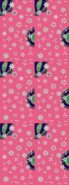 Suluboya elle çizilmiş çiçek desenli eskiz deseni. Parlak renkli fantezi çiçekleri, yapraklar, pembe renkli tomurcuklar.