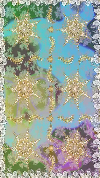 Soyut duvar kâğıdı, ambalaj dekorasyonu. Kış sembolü, Mutlu Noeller, Mutlu yıllar 2019. Altın kar taneleri basit, pürüzsüz desen. Tarafsız renklerde Raster altın deseni.