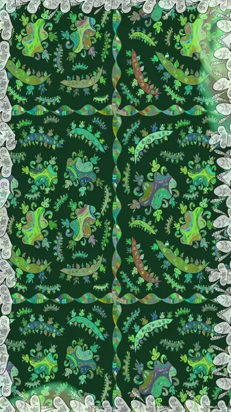 Mavi renkli çiçekler. Raster illüstrasyonunda kusursuz çiçek deseni.