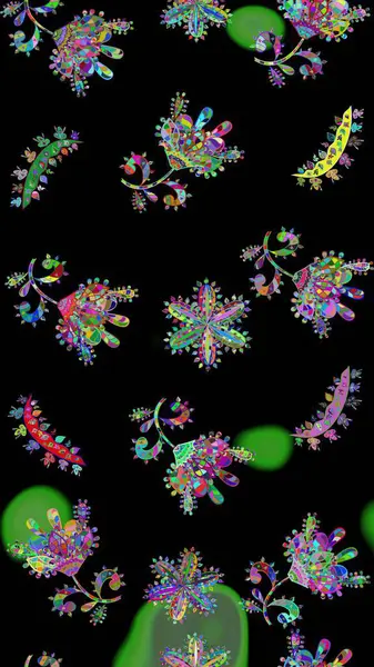 Kar tanesi rengarenk desen. Kar taneleri deseni. Soyut kar taneleri arkaplanda izole edilmiş düz dizayn. Raster kar taneleri arka planda. Raster illüstrasyonu.