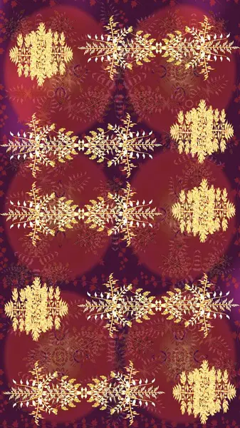 Arkaplanda soyut kar taneleri olan düz tasarım. Raster illüstrasyonu. Kar taneleri deseni. Kar taneleri arka planda. Kar tanesi süslemeli desen.