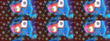 Mavi renkli çiçekler. Doodle tarzı. Renkli mavi çizim kalıbı. Tekstil ve kapak tasarımı için mükemmel. Elle çizilmiş sonbahar çiçeği deseni..