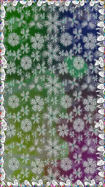 Renkli Bahar Temalı Kusursuz Arkaplan. Güzel çiçek deseni. Düz Çiçek Elementleri Tasarımı. Gri renkli çiçekler.