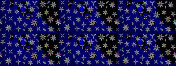 Renkli Bahar Teması eskiz kalıbı. Düz Çiçek Elementleri Tasarımı. Sevimli çiçek raster deseni. Mavi renkte çiçekler.