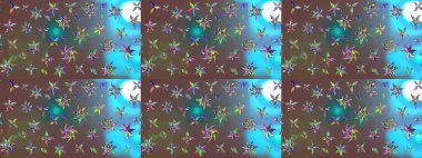 Eskiz geçmişi. Miles Fleur, süslü püslü bir süs. Kumaş, tekstil, duvar kağıdı baskısı için. Eski usul. Tomurcukları papatya çiçekleri olan sevimli bir çiçek deseni. Raster illüstrasyonu.