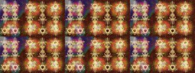 Snowflakes desen. Raster kar taneleri arka plan. Raster resim. Kar tanesi renkli desen. Renk arka plan üzerinde izole soyut kar taneleri ile düz tasarım.