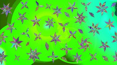 El çizimi. Yeşil renkli çiçekler. Çiçekli eskiz deseni. Suluboya çizimi.