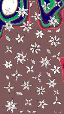 Güzel kumaş deseni. Küçük bir çiçekte eskiz deseni. Raster illüstrasyonu. Güzel çiçek arkaplanı..