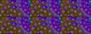 Çiçek desenli raster, kahverengi çizgi grafik desenli soyut raster arkaplan. Modern stil dokusu.