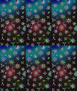 Düz Çiçek Elementleri Tasarımı. Modaya uygun kumaş deseni. Sevimli çiçek raster deseni. Renkli Yaz Teması çizim şablonu.