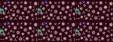 Tekstil veya kitap kapakları, imalat, duvar kağıtları, baskı, hediye paketi ve yapıştırma kitabı için çiçek eskizi geçmişi. Raster illüstrasyonu. Küçük ölçekli çiçeklerdeki basit sevimli desen.