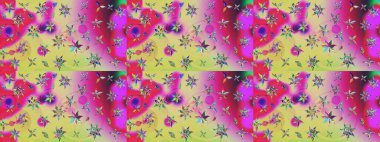 Klasik çiçek tasarımı elementleri. Tarafsız kıvırcık çiçekler tarafsız renklerde şekillenir. Raster illüstrasyonu.