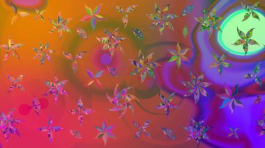 Raster güzel bir çiçek deseni çizmiş. Nazik romantik baskı. Bahar mevsimi. Kahverengi renkli çiçekler. Tatil havası..