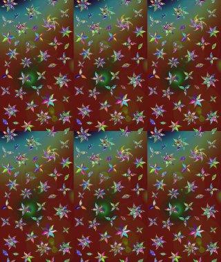 Millefleur 'lar. Küçük kahverengi çiçekli oldukça eski bir besin torbası deseni. Tekstil, kumaş, kapaklar, duvar kağıtları, baskı, paket, koleksiyon defteri, örgü, dekupaj için çiçek arkaplanı..