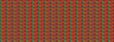 Düz Çiçek Elementleri Tasarımı. Sevimli çiçek raster deseni. Kırmızı renkte çiçekler. Renkli Bahar Teması çizim şablonu.