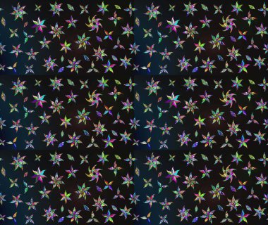 Robot resim. Küçük çiçekteki sevimli çiçek deseni. Raster illüstrasyonu.