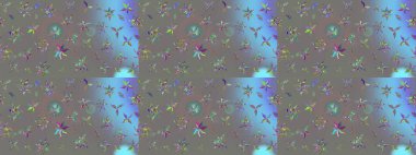 Kumaş desenli papatya çiçeği detayı. Gri renkli çiçekler.