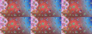 Taslak dekoratif arka plan, çiçek mandala. Pembe renklerde. Raster illüstrasyonu. Çiçek..