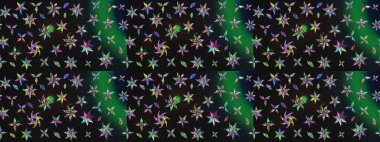 Raster illüstrasyonu. Robot resim. Şirin çiçek elementleri. Gri renkli çiçekler.