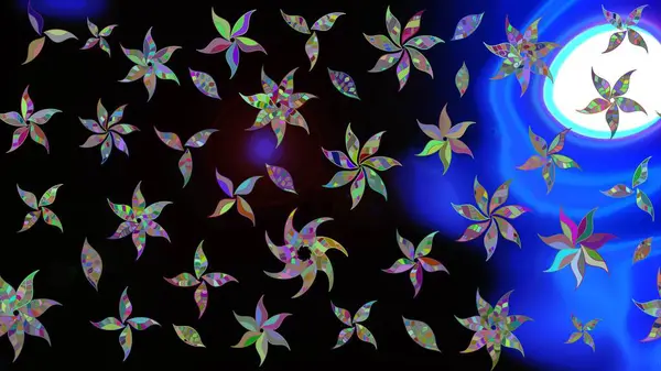 Modern gelişim, siyah raster arka plan duvar kâğıdı illüstrasyonu, klasik çizgi çizgisi, desenli desenli çiçekler, çiçekli süsler. Çiçekli el çizimi çizimi deseni.