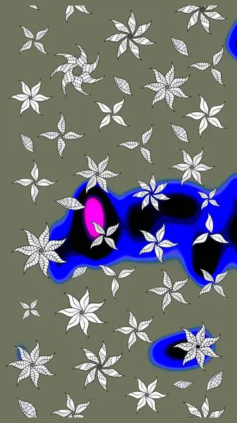 Botanik çizim kalıbı. Organik elementler. Suluboya etkisi. Raster deseni.