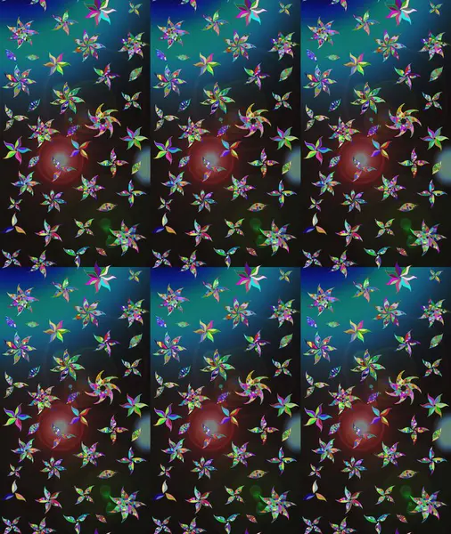 Düz Çiçek Elementleri Tasarımı. Modaya uygun kumaş deseni. Sevimli çiçek raster deseni. Renkli Yaz Teması çizim şablonu.