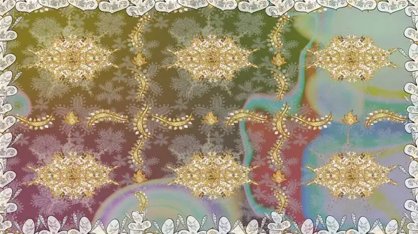 Noel, kar tanesi, yeni yıl 2019. Tarafsız renklerde, altın elementlerle kusursuz bağ dokusu.