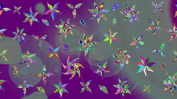 Güzel kumaş deseni. Raster suluboya çiçek deseni, narin çiçekler, mor çiçekler, tebrik kartı şablonu..