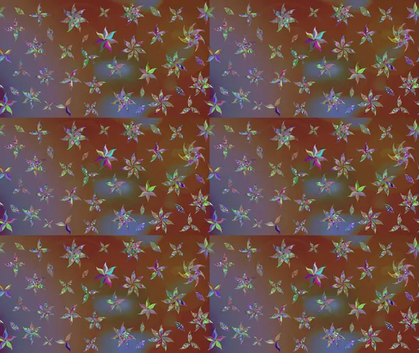 Kahverengi renkte manzaralı çiçek deseni. Üst manzara, yumuşak stil. Sevgililer günü ve tebrik kartı konsepti için şık bir davetiye. Çiçek kompozisyonu, el boyası, hassas şablon..