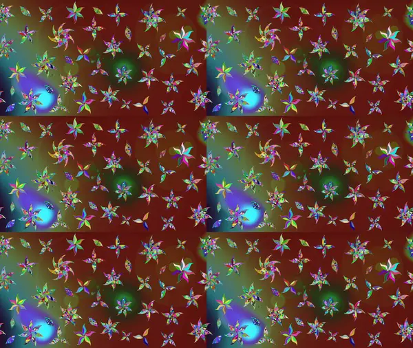 Raster. Eski usul. Raster illüstrasyonu. Tomurcukları çiçek olan sevimli bir çiçek deseni. Eskiz geçmişi. Kumaş, tekstil ve duvar kağıdı baskısı için..