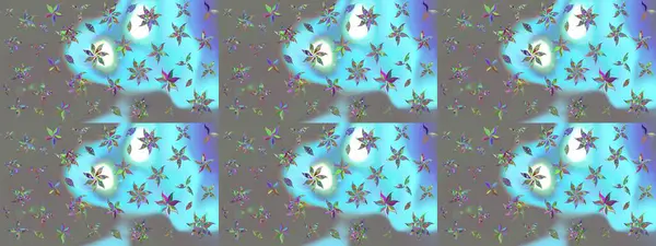 Renkli Bahar Teması eskiz kalıbı. Raster Şirin kumaş deseni. Düz Çiçek Elementleri Tasarımı. Eskiz klasiği.