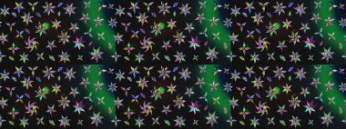 Raster illüstrasyonu. Robot resim. Şirin çiçek elementleri. Gri renkli çiçekler.