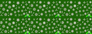 Çiçekli eskiz deseni. Suluboya çizimi. El çizimi. Yeşil renkte çiçekler.