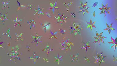 Taslak dekoratif arka plan, çiçek mandala. Raster illüstrasyonu. Gri renklerde. Çiçek..