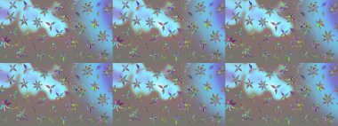 Eski usul. Tomurcukları çiçek olan sevimli bir çiçek deseni. Raster illüstrasyonu. Raster. Kumaş, tekstil, duvar kağıdı baskısı için. Taslak arkaplan.