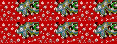 Çiçekli çiçek deseni, suluboya. Raster deseni. Küçük çiçekte güzel bir çiçek deseni..