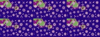 Yumuşak, mavi renkte bahar çiçekleri. Raster illüstrasyonu. Raster çiçek desenli ve çiçekli..