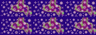 Mavi renkli şirin tekstil tarzında. Renkli çizim kalıbı. Çiçek duvar kâğıdı. Raster illüstrasyonu. Çiçek arka planı.